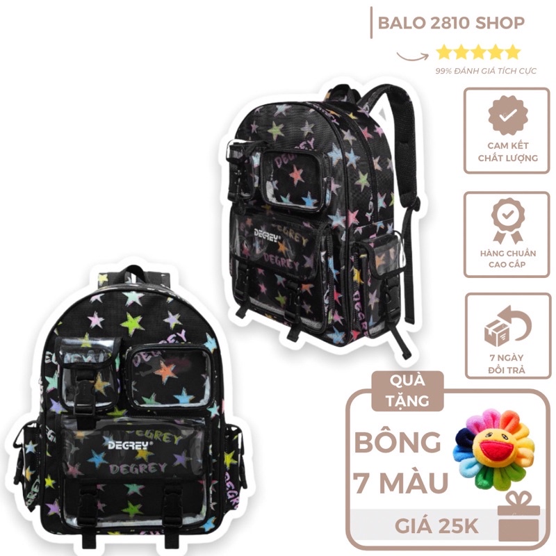 Balo Degrey Ngôi Sao Backpack 2810 Clothes Shop Balo Đi Học Ngôi Sao Ulzzang Unisex