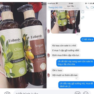 Set dầu gội xả natural thái