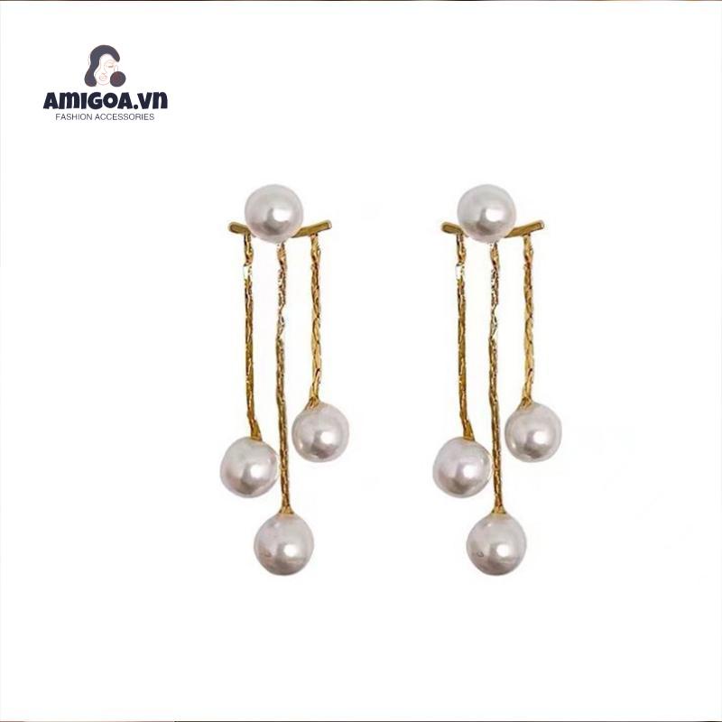 Bông Tai Mạ Bạc 925 Dạng Móc Treo Mặt Sau Thời Trang Cho Nữ