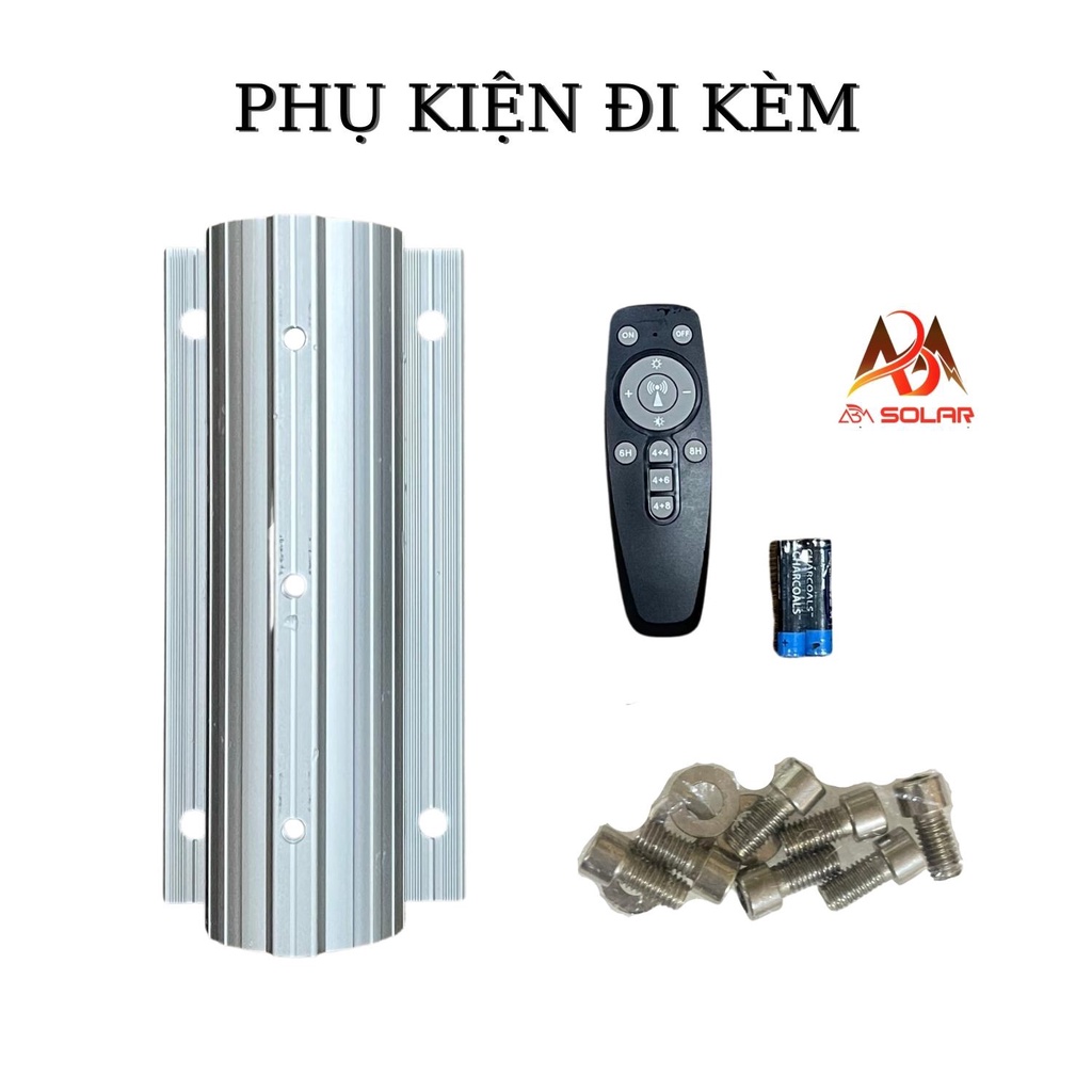 [300W] Đèn Năng Lượng Mặt Trời, Đèn Đường, Sân Vườn, Nhốm Đúc Nguyên Khối Cao Cấp, Chống Nước- ABM SOLAR