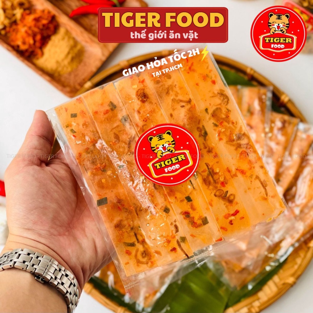 Bánh tráng dẻo tôm cuộn hành phi TIGER FOOD Bánh Tráng Dẻo Siêu Ngon Giá Rẻ - Đặc sản Tây Ninh 5 bánh