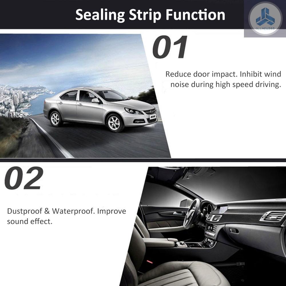 5Meters Big D Small D Z Shape P Type Car Door Seal Strip Auto Rubber Seal Strips Waterproof Trim Dustproof Sound Insulation Weatherstrip Big D Small D Z P Type