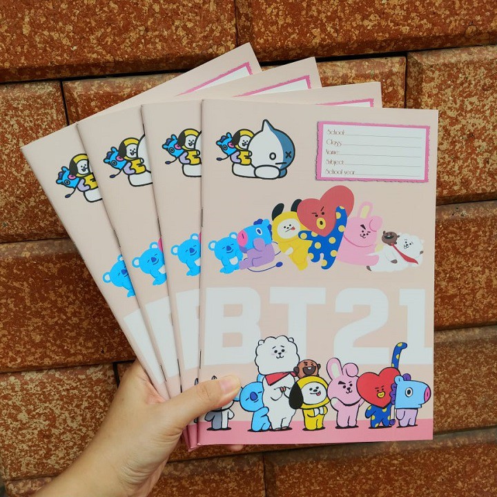 Vở BT21 chữ trắng khổ 17x24cm vở kẻ ngang