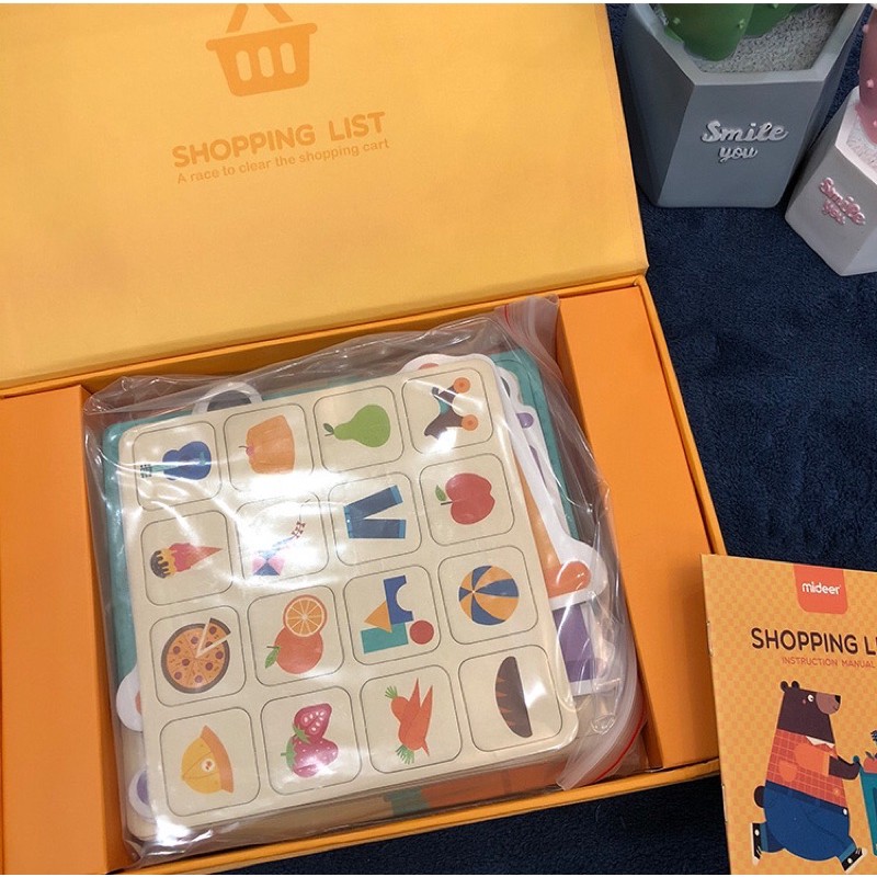 Trò  chơi thẻ đi chợ chính hãng mideer Shopping list