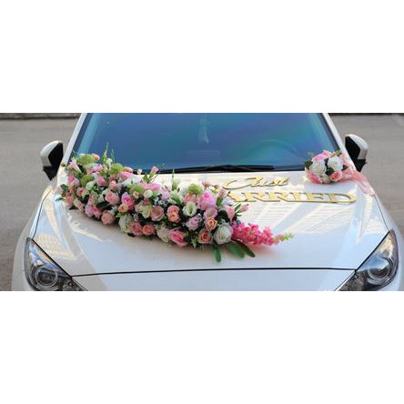 Chữ hỷ trang trí xe cưới Just Married nằm ngang 60cm