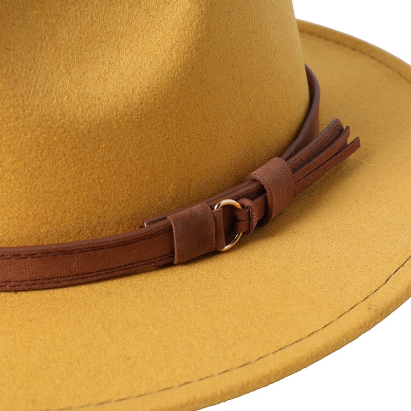 Mũ Cao Bồi Vải Nỉ Chống Nắng Phối Màu Retro Phương Tây Cho Nam