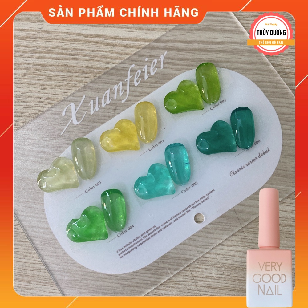 [06] Set sơn gel thạch 6 màu Very Good Nail chính hãng 15ml + tặng kèm bảng màu