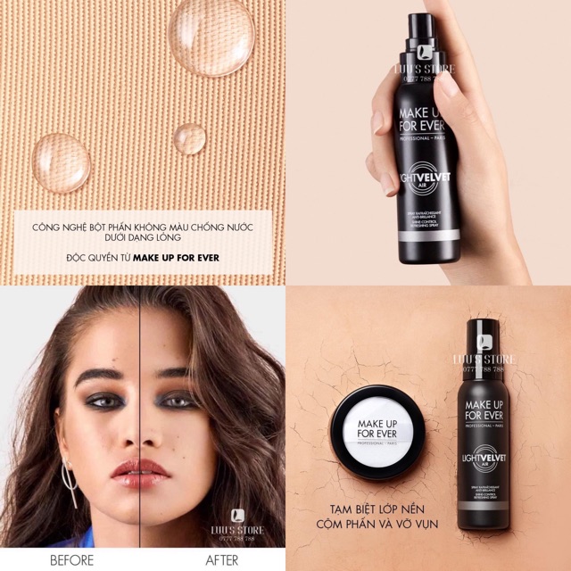 Xịt Khoá Trang Điểm Make Up For Ever Light Velvet Air | BigBuy360 - bigbuy360.vn