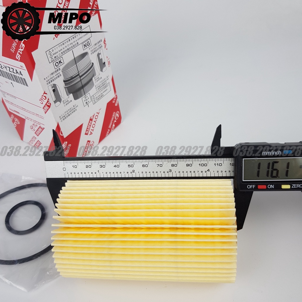 Lọc nhớt (lọc dầu) động cơ xe LX570, Lancruise, Sequoia, Tundra (Mã: 04152YZZA4 / 0415238020)