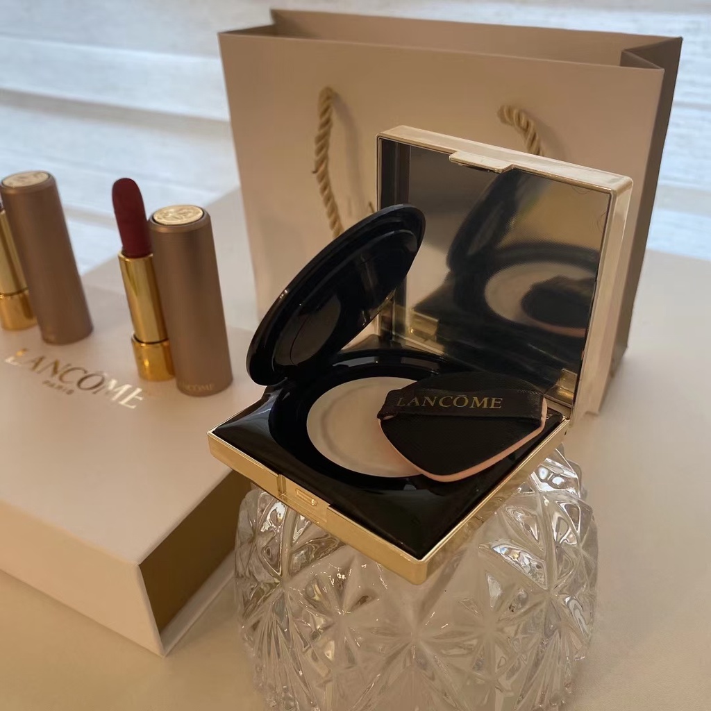 LANCOME Bộ Ba Thỏi Son Môi Thiết Kế Vỏ Màu Vàng Kim Sang Trọng 196