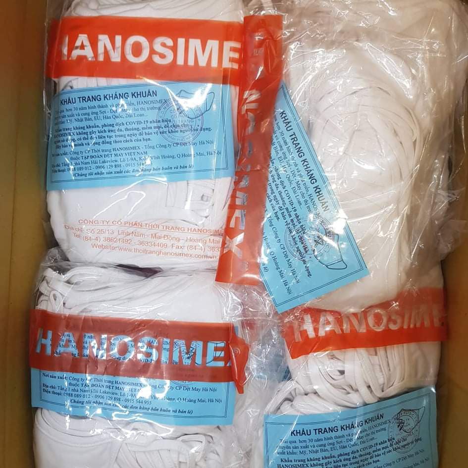 KHẨU TRANG VẢI KHÁNG KHUẨN HANOSIMEX | BigBuy360 - bigbuy360.vn
