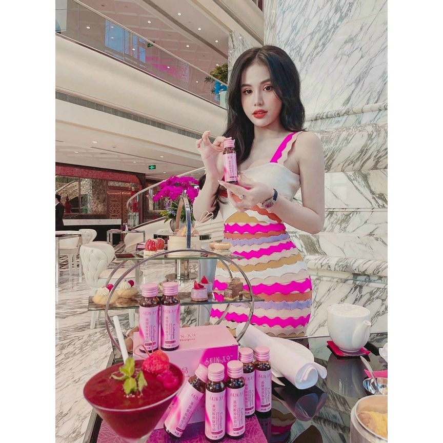 Nước uống tinh chất Yến TRẮNG DA COLLAGEN ROSEBEAUTY SKIN X9