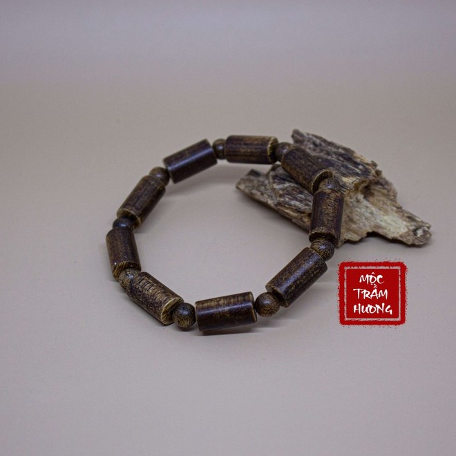 Vòng Tay Trầm Hương MTH JEWELRY Cao Cấp Mộc Trầm Hương Trụ Trúc Size 10mm (Nam/Nữ) Mộc Trầm Hương Tốc Việt Tự Nhiên