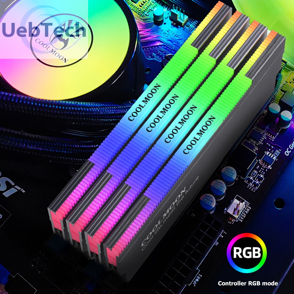 Quạt tản nhiệt làm mát máy tính COOLMOON CR-D134S ARGB RAM