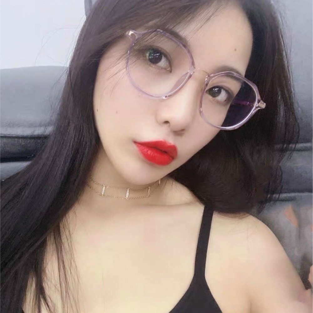 Kính giả cận nữ,Kính thời trang nam nữ gọng đa giác chống ánh sáng xanh phong cách Hàn Quốc đẹp hottrend, Bảo Hành 12t