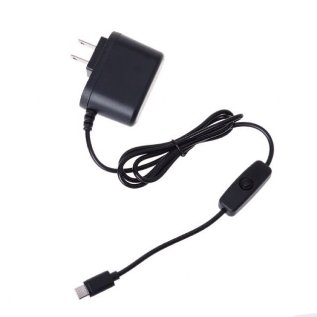 Nguồn raspberry 4, 5v-3a có công tắc, type C