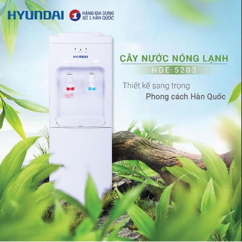 Cây lọc nước, Cây nước nóng lạnh Hyundai HDE 5203W  Công nghệ hàn Quốc bảo hành 12 tháng,lỗi đổi mới trong 7 ngày