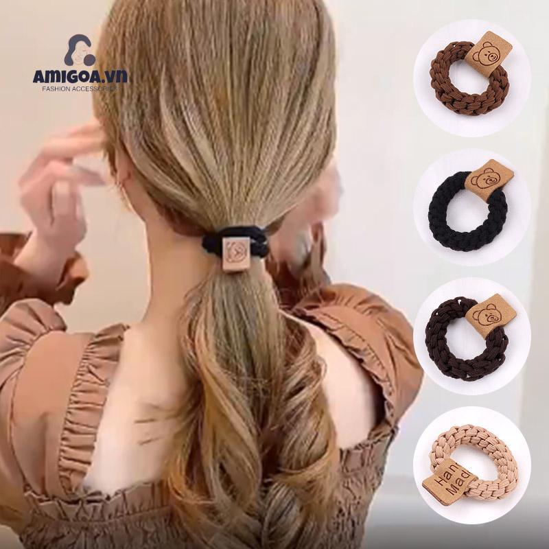 ✨✨Dây Buộc Tóc Cao Su Dày Co Giãn Tốt Thiết Kế Đơn Giản Dễ Thương Thời Trang