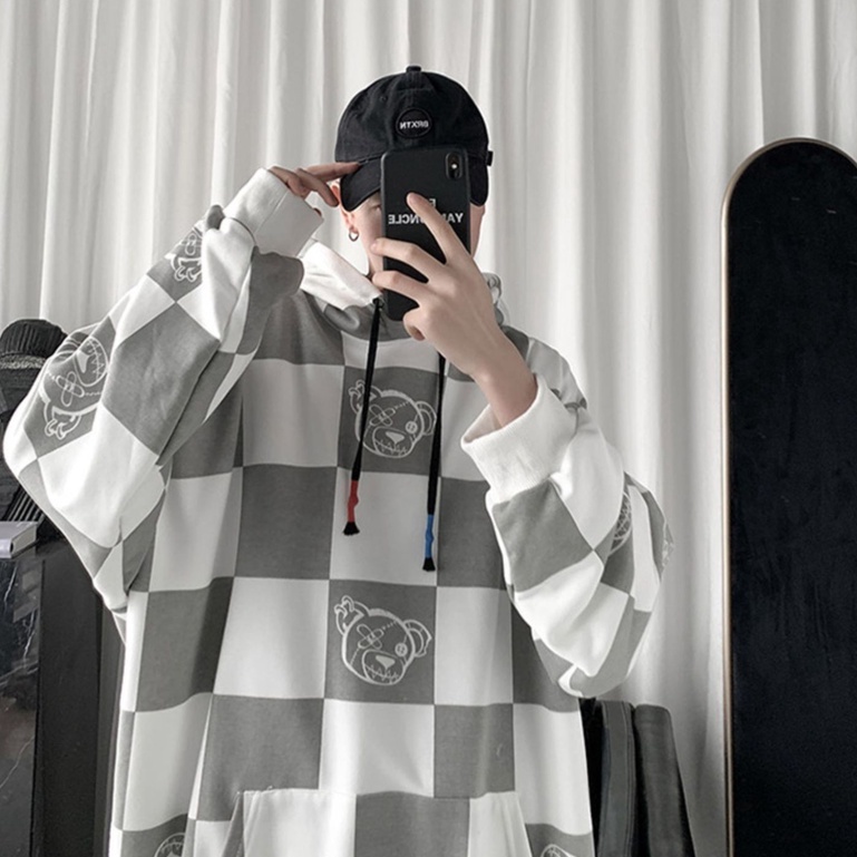 Áo hoodie in chữ thời trang Hàn Quốc cho nam