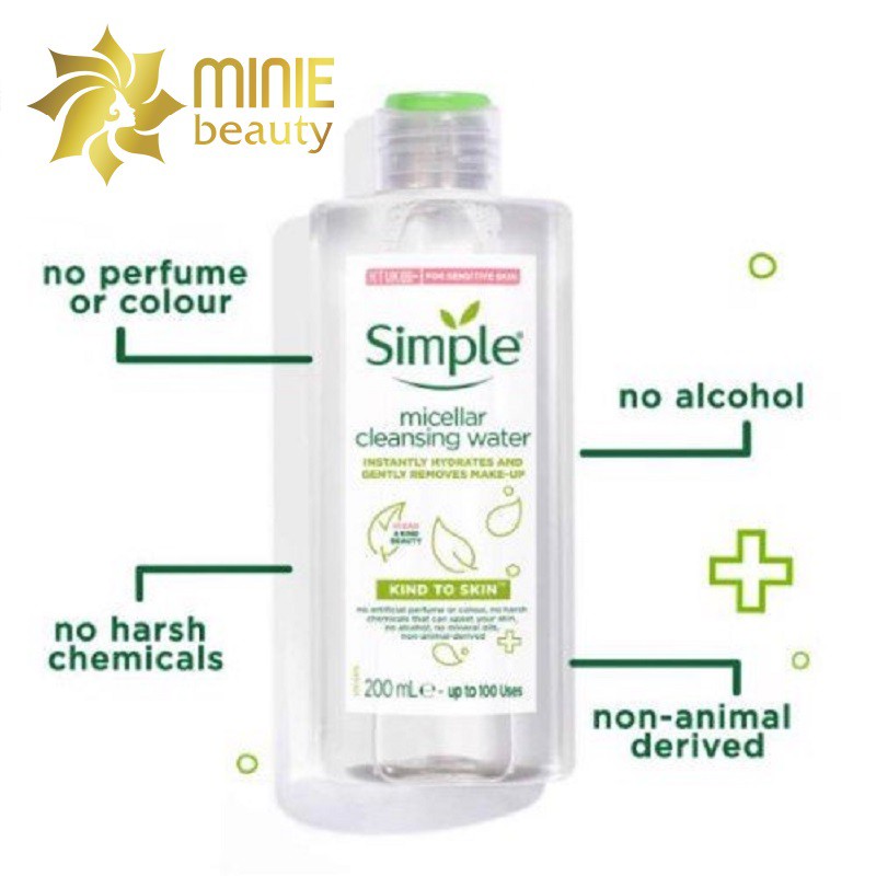 Nước Tẩy Trang Simple Micellar Cleansing Water 200ml