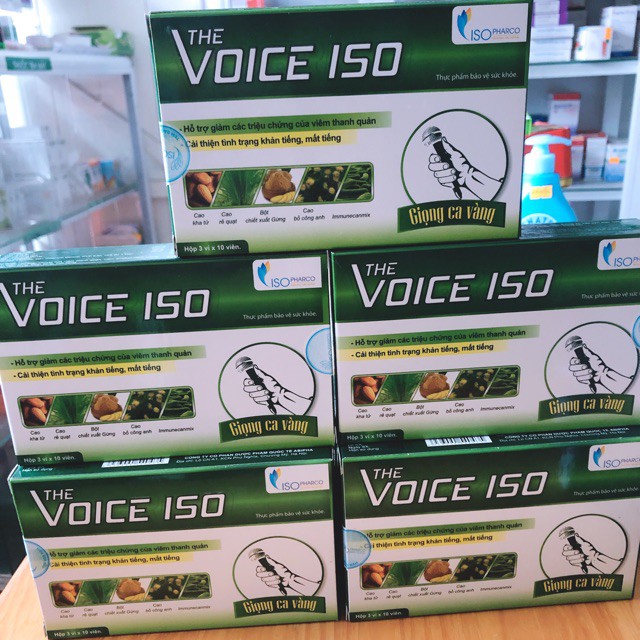 The Voice ISO - Hỗ trợ giảm các triệu chứng của viêm thanh quản (Hộp 30 viên)