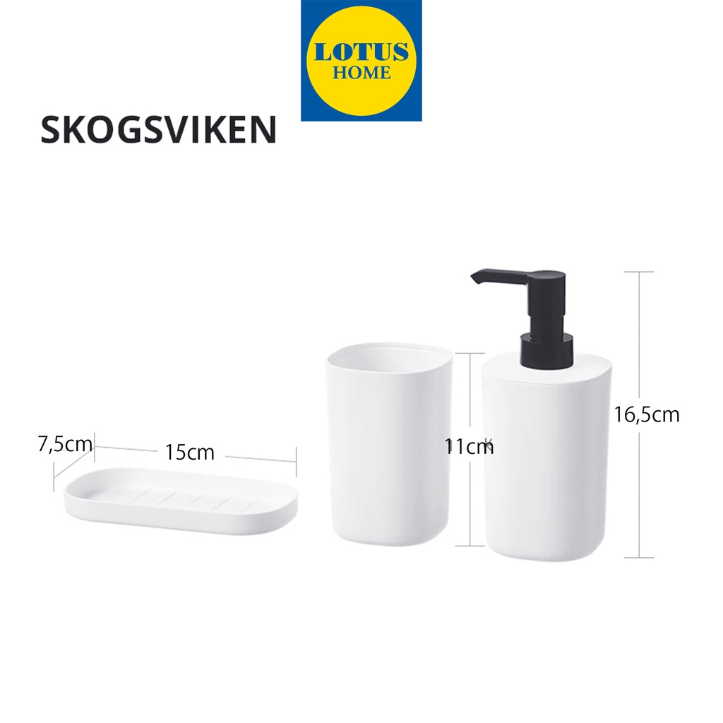 IKEA Bộ 3 phụ kiện nhà tắm Storavan IKEA