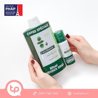 Set Dầu Gội Klorane L'ortie 400ml Xanh Lá Tặng Kèm Dầu Gội Khô Klorane Shampoing Sec A L'Ortie 50ml
