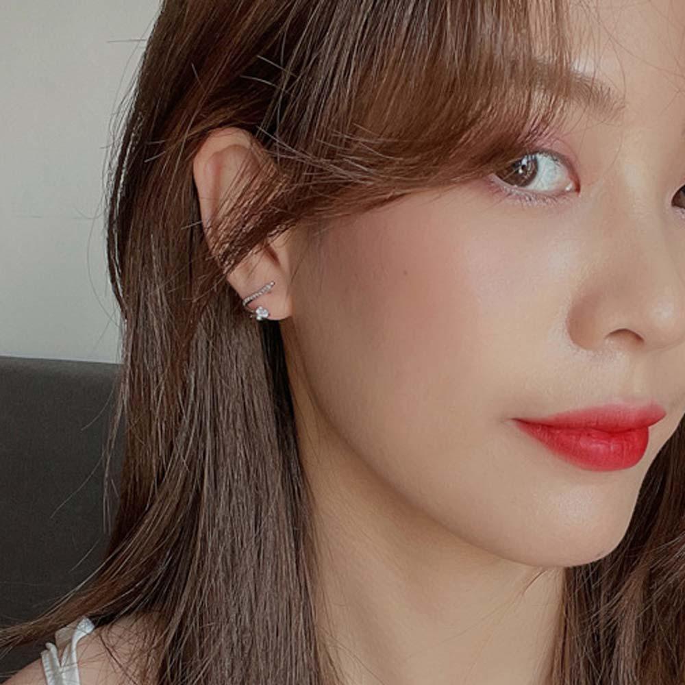 Bông Tai Dạng Cong Thiết Kế Hình Học Thời Trang Hàn Quốc