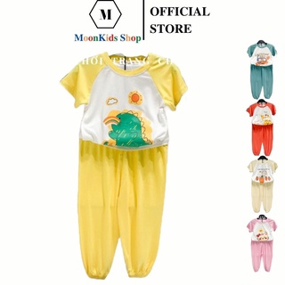 Quần Áo Trẻ Em🍭100%THUN LẠNH🍭Bộ Tay Lỡ cho bé họa tiết in dẻo cao cấp dành cho bé trai bé gái từ 6-18kg