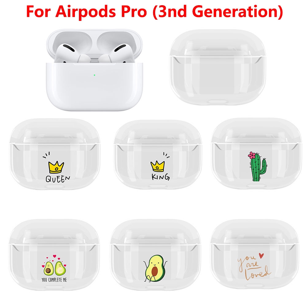 Vỏ PC cứng trong suốt bảo vệ hộp tai nghe bluetooth cho Apple Airpods pro TWS