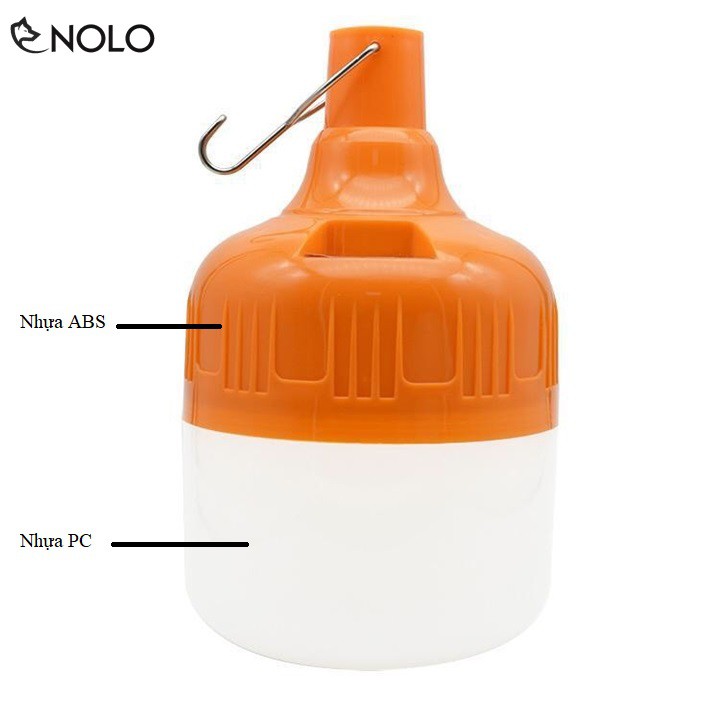 Bộ Đèn Bulb Tích Điện Pin Sạc 2 Chế Độ Model BU02 Công Suất 150W Dung Lượng Pin 4800mah Màu Ánh Sáng Trắng 6000K