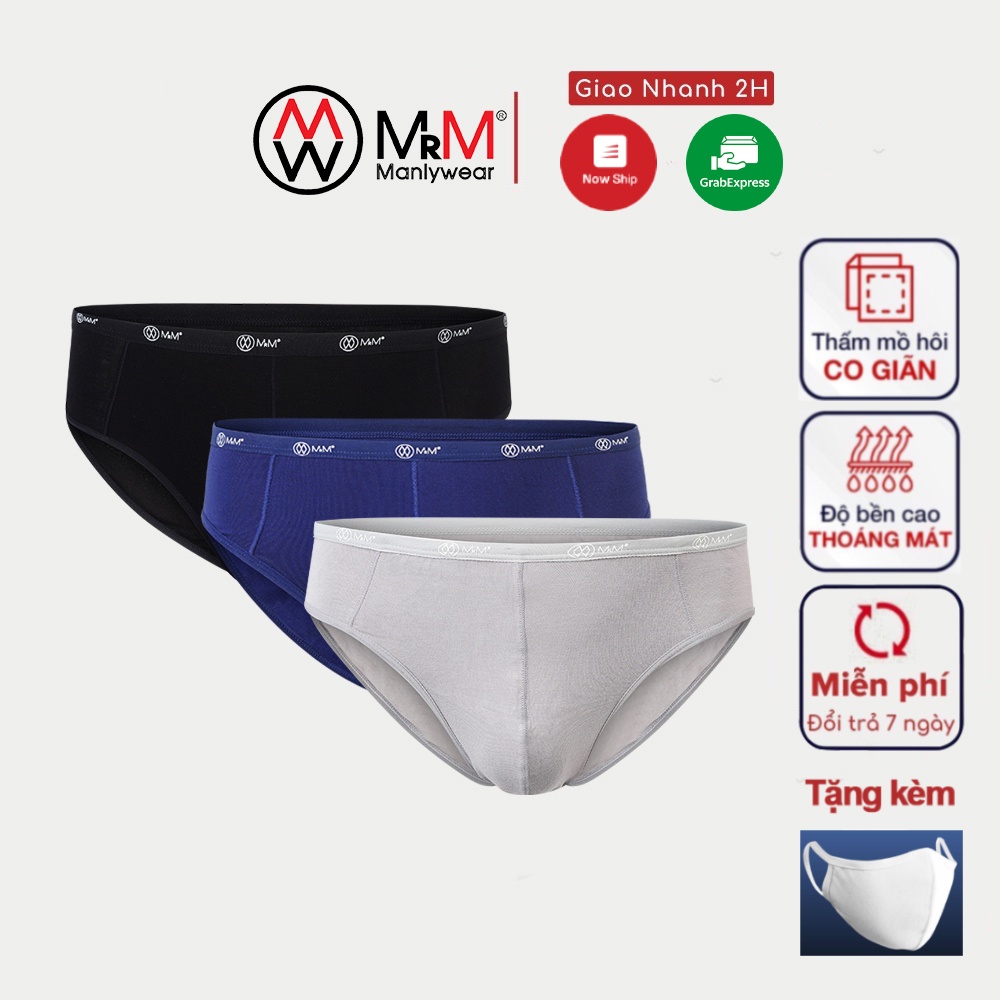 [Mã BMBAU50 giảm 7% đơn 99K] Set 3 quần lót nam 95% sợi tre bamboo kháng khuẩn thấm hút mồ hôi MRM Manlywear