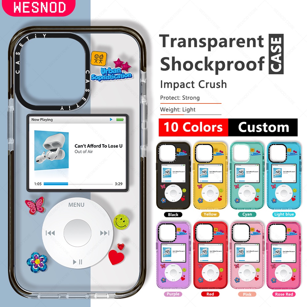 chống sốc suốt Thời Trang đẹp Ốp Điện Thoại Hình Máy Nghe Nhạc Cổ Điển Cho Iphone Xs X Xr 13 12 Pro Max 7 8 Plus 11 15 14 Mini Se2020 gấu dẻo Mềm Silicon chống va Siêu Mỏng thương hiệu điện thoại ốp chống bẩn trong nắp