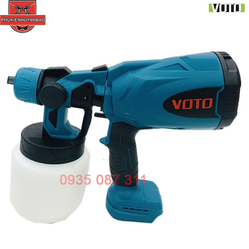 Máy Phun Sơn Dùng Pin 21V VOTO VTPSD01 Chân Pin Phổ Thông