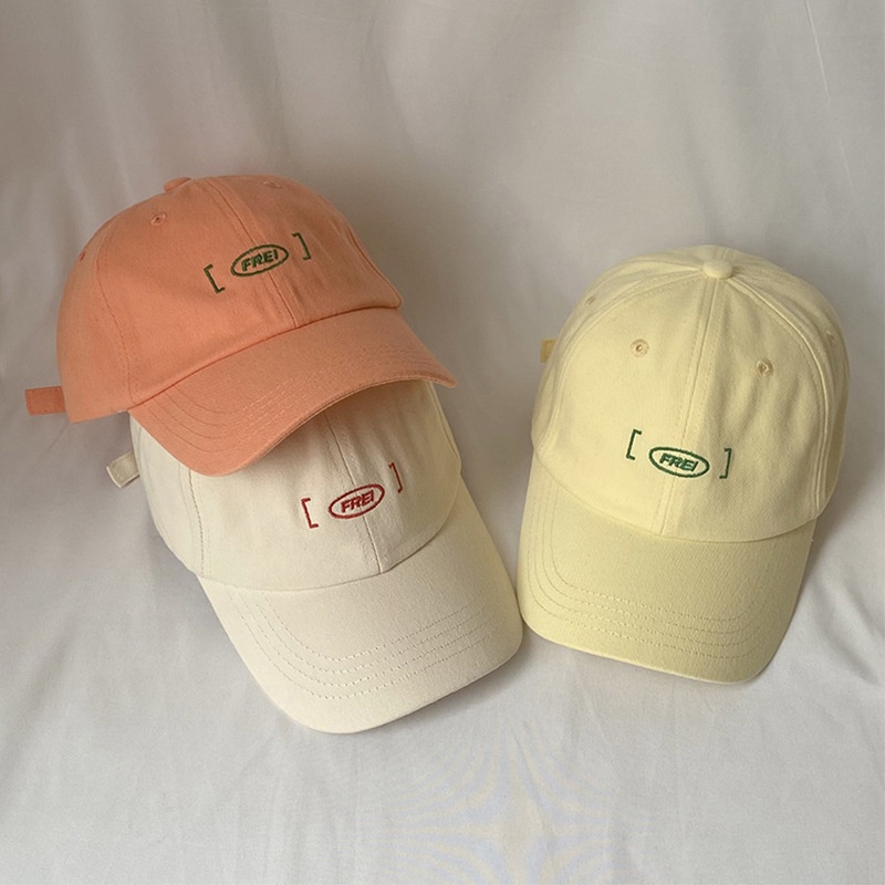 Mũ Ulzzang Unisex / Mũ có chữ thêu 5 màu Chất liệu cotton cao cấp Phong cách Hàn Quốc Retro
