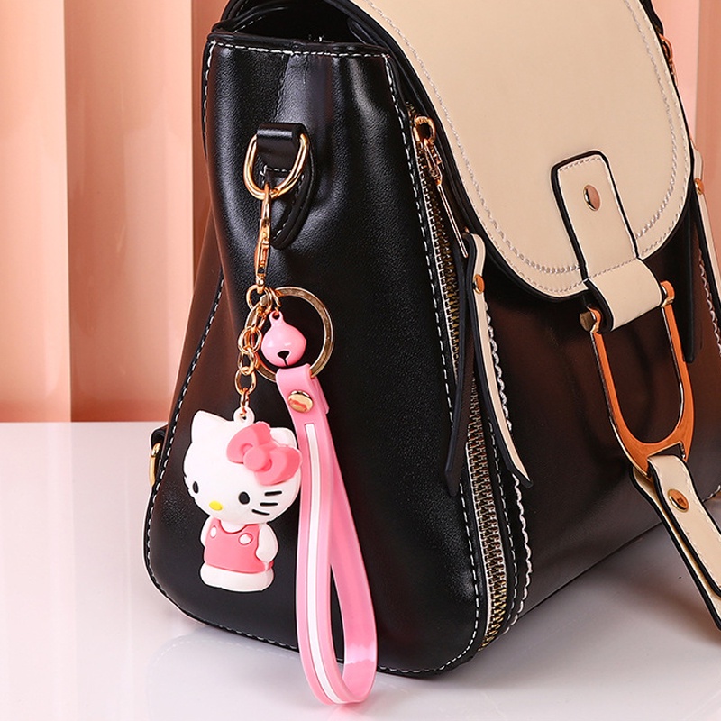 Sanrio Móc Chìa Khóa Hình Quả Chuông Hello Kitty Kuromi Dễ Thương Sáng Tạo