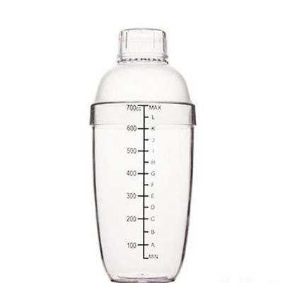 BÌNH LẮC PHA CHẾ NHỰA COCKTAIL SHAKER 700ML CÓ VẠCH ĐEN