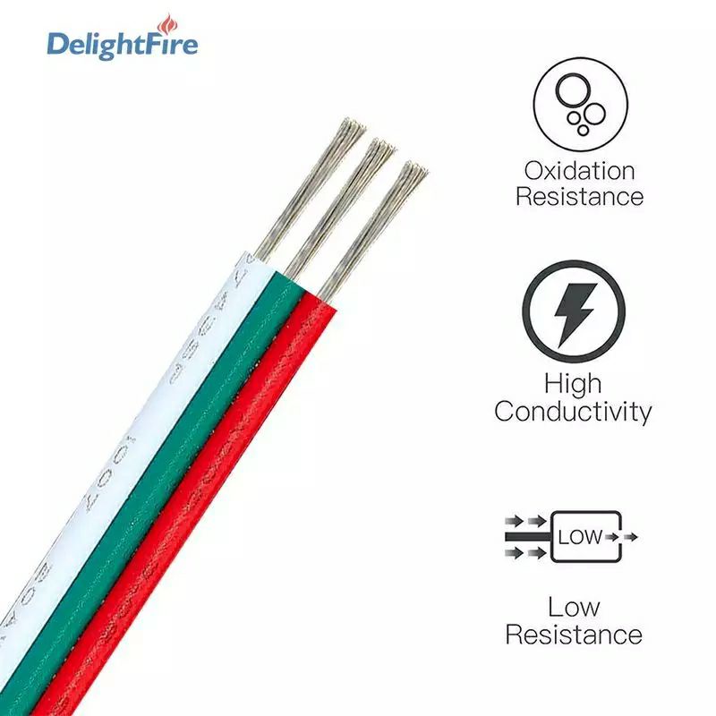 Cuộn dây điện nhỏ mini 3pin - 22AWG nối dài led đuổi WS2811, WS2812B, WS2835