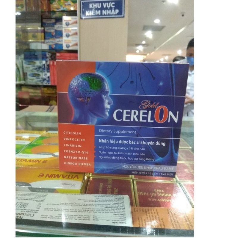 Hoạt huyết dưỡng não Cerelon Q10 Gold bổ não trợ tim tăng cường trí nhớ