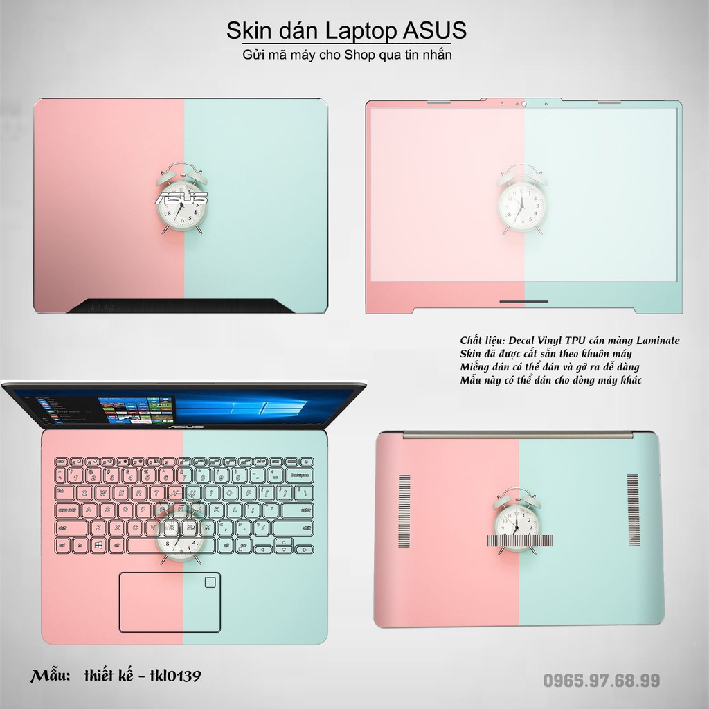 Skin dán Laptop Asus in hình thiết kế bộ 4 (inbox mã máy cho Shop)