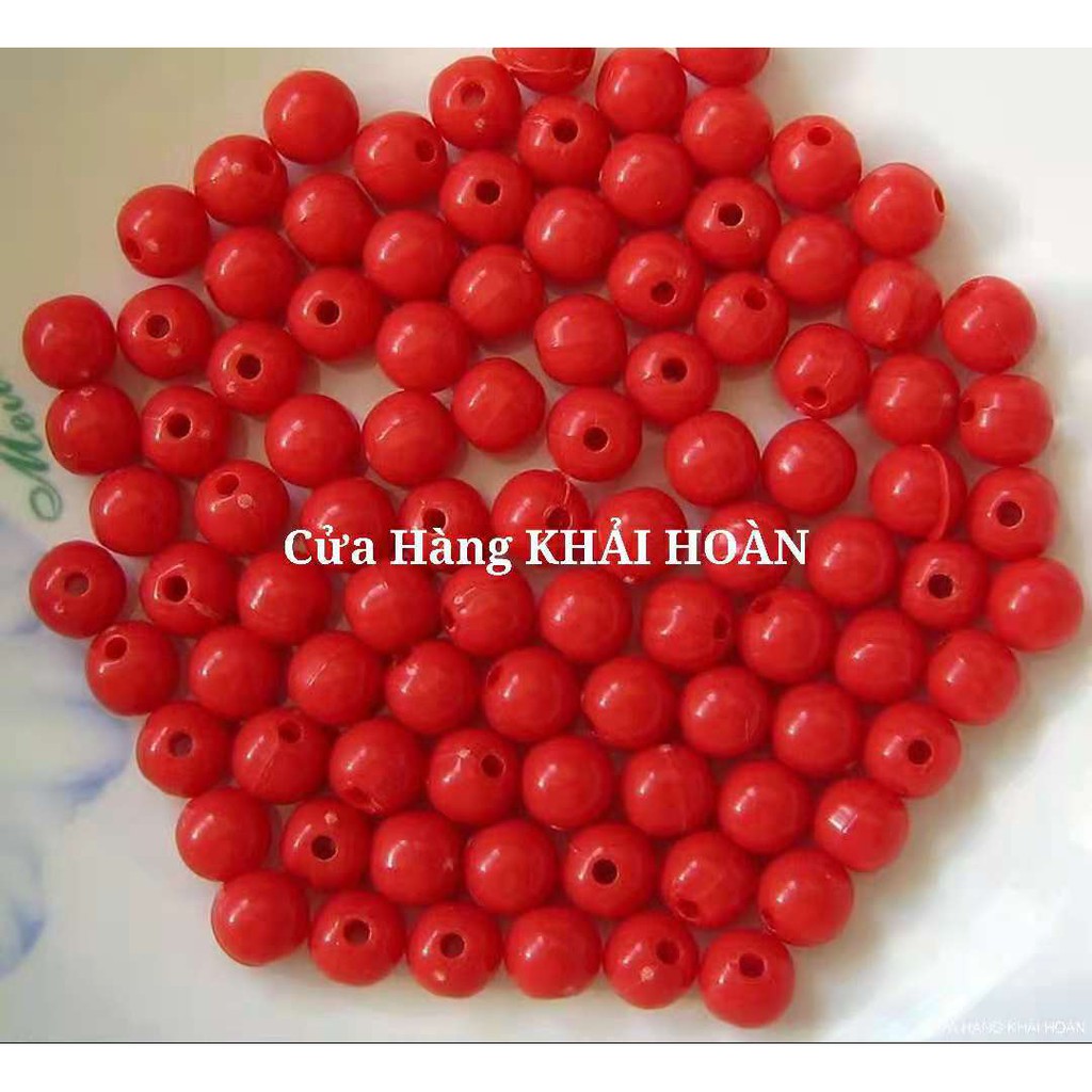 10mm Hạt trai nhựa  có lỗ gói 100g nhiều màu diy trang trí handmade