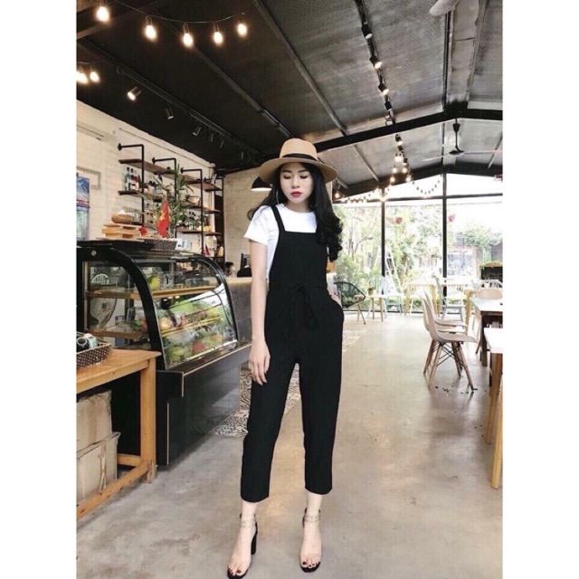 Set Quần Yếm Kèm Áo Ngắn Tay Thời Trang