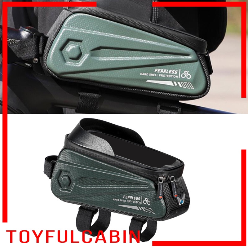 Túi Đựng Đồ Màu Đen Có Thể Chạm Màn Hình Cảm Ứng Gắn Khung Trước Xe Đạp