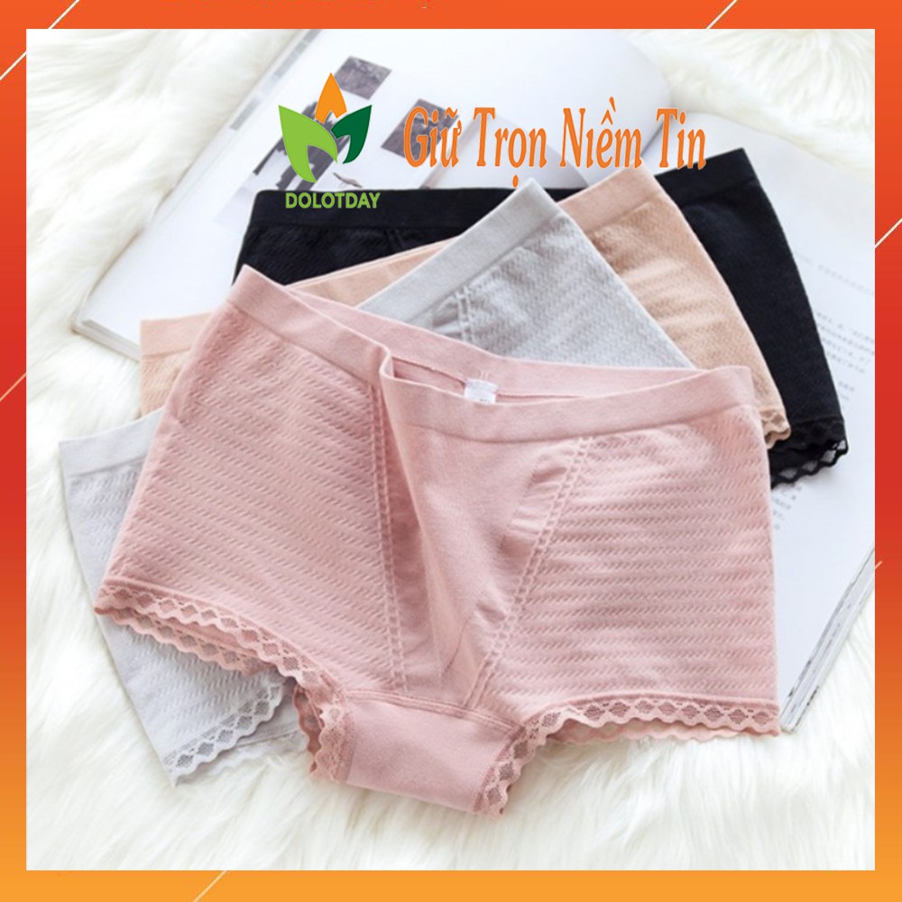 Quần boxer nữ bảo hộ lót váy cao cấp Túi zip Quần lót đùi cotton sexy nâng mông kháng khuẩn DOLOTDAY