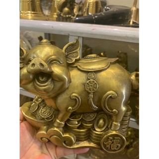 Tượng đồng heo trên tiền vàng giá tốt