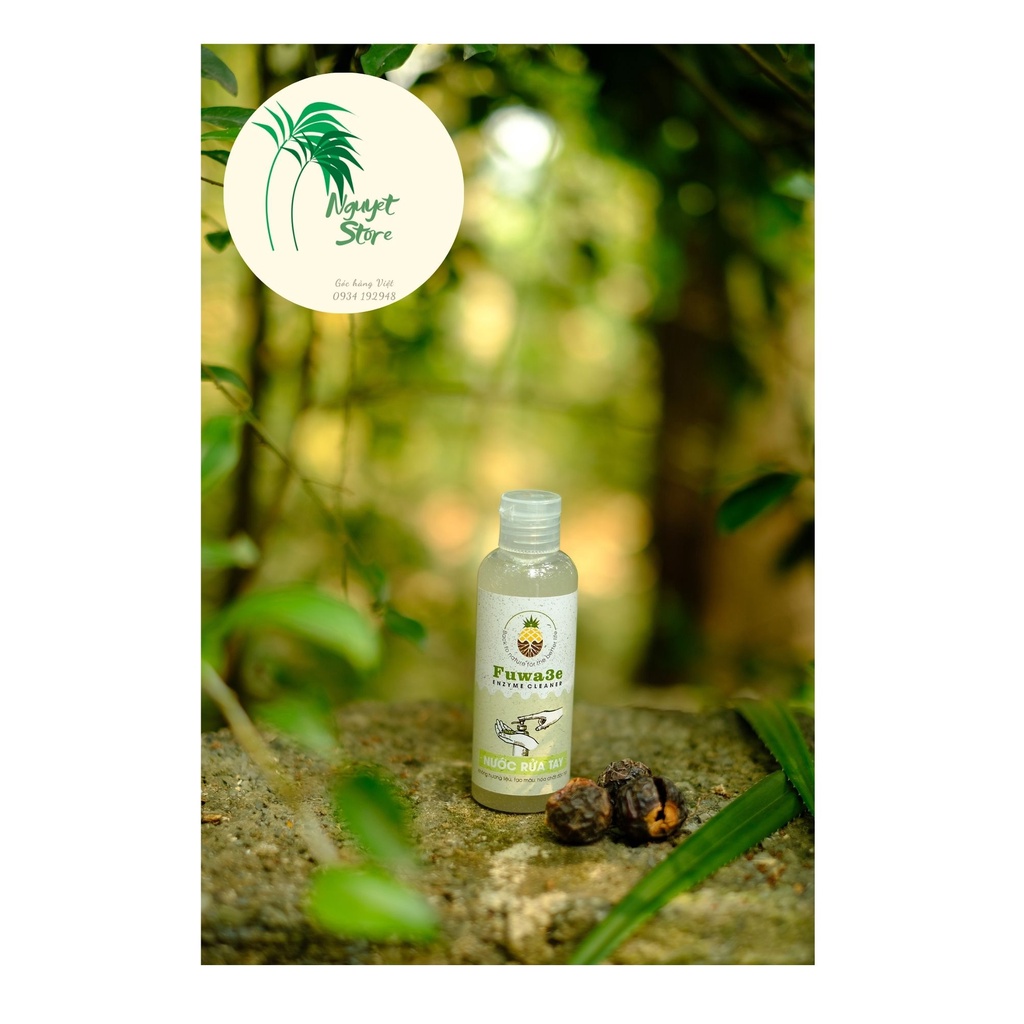 Nước rửa tay sạch khuẩn Fuwa3e hữu cơ mùi tinh dầu quýt từ chế phẩm Enzyme sinh học 100ml