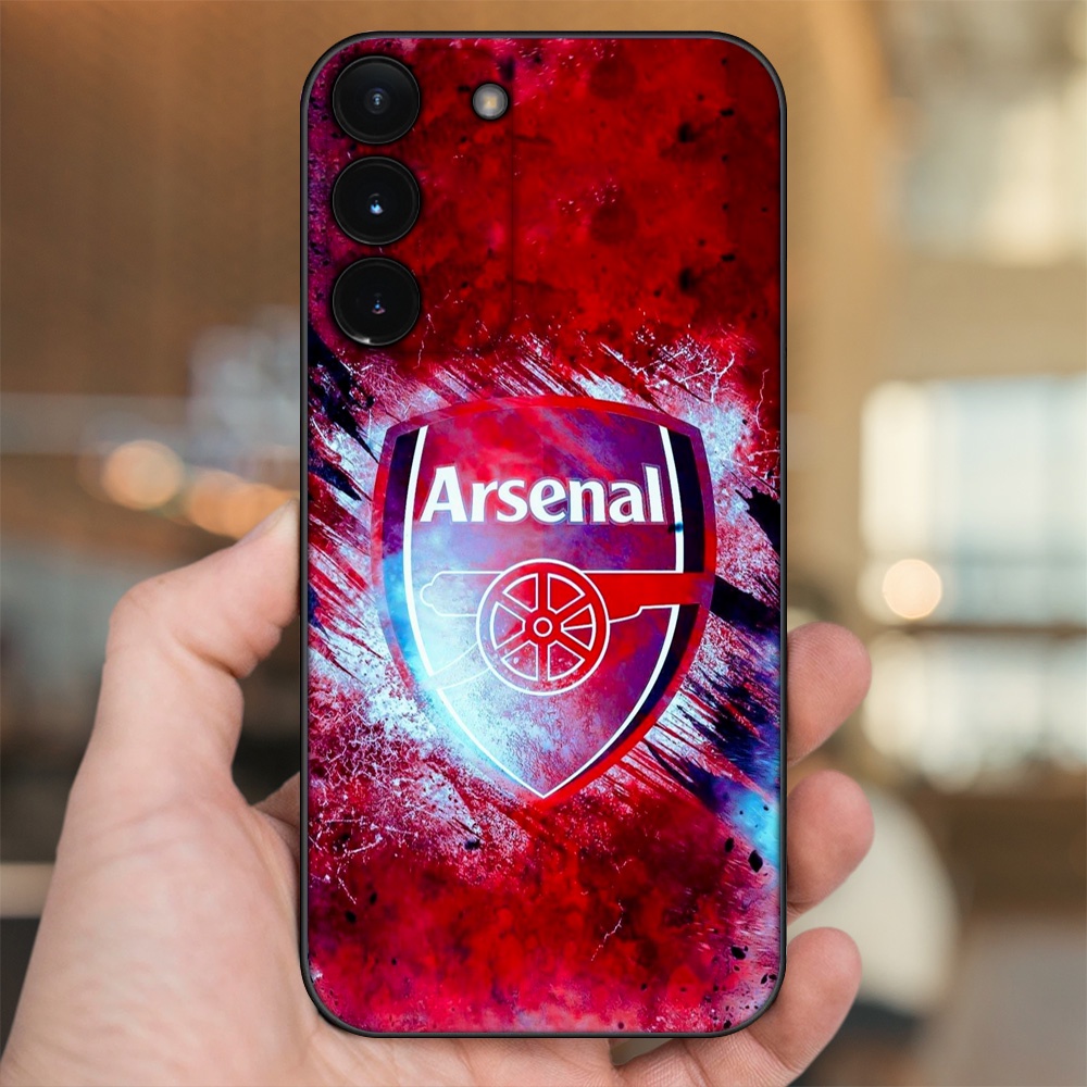 Ốp lưng Samsung S21, S21 Plus, S21 FE, S22, S22 Plus viền đen in hình Arsenal FC