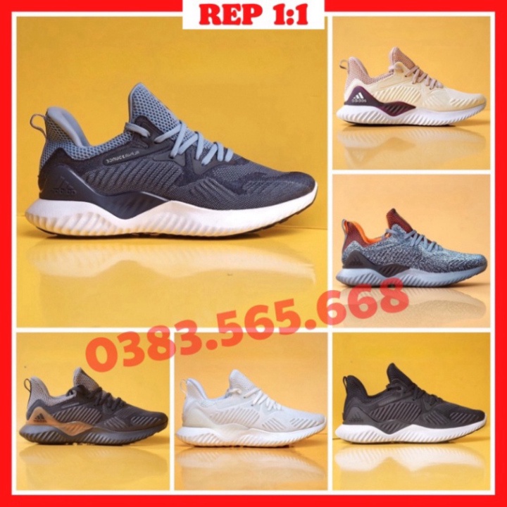 , Giày Sneaker Alphabounce Xanh, Trắng, Đen, Kem Cao Cấp