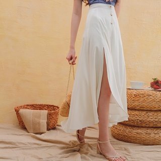 Chân váy dài dáng xòe lưng cao xẻ tà nữ Air Space Lady 2111822004