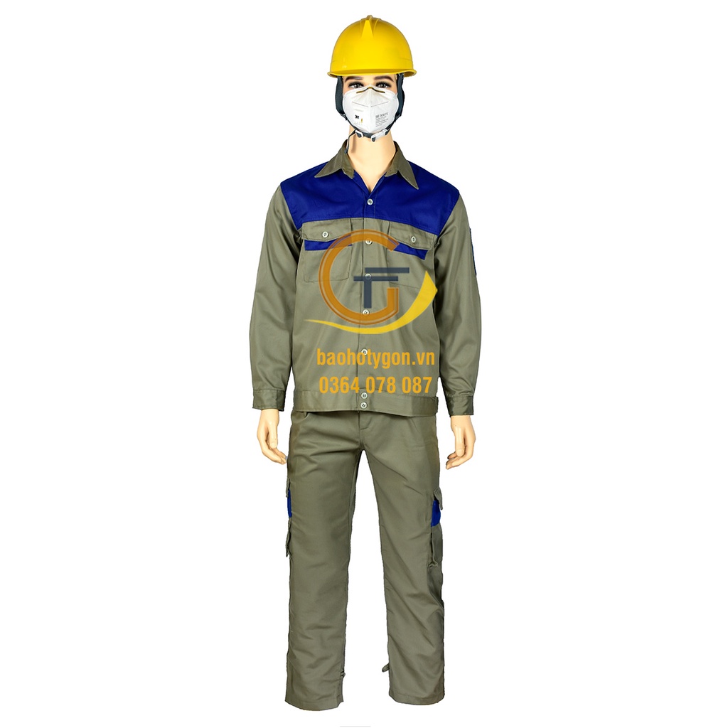 BỘ QUẦN ÁO PHỐI MÀU XÁM ĐẬM PHỐI XANH DƯƠNG CAO CẤP